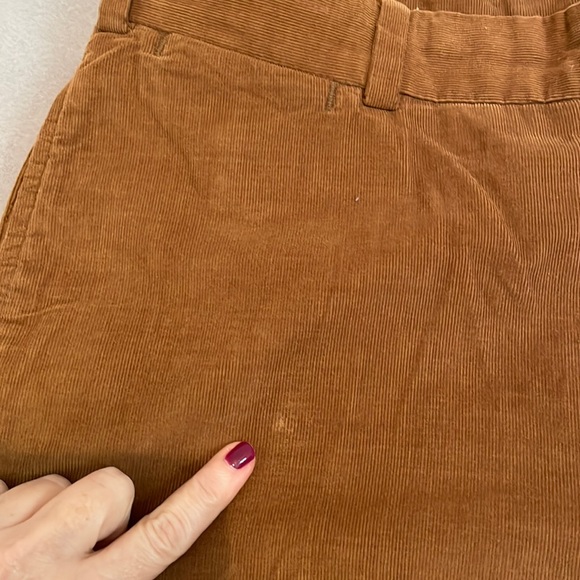 Bills Khakis Corduroy Pants Mens 34 Unhemmed Plain Front Standard Fit Brown Flaw - Picture 4 of 16